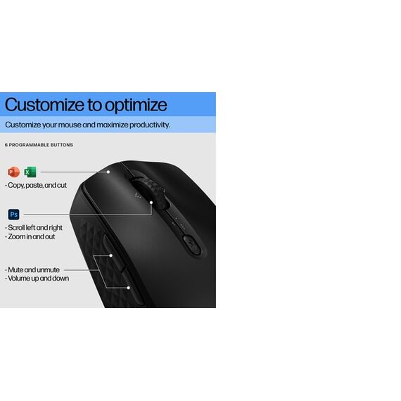 HP 425 - Mouse - programmable - 7 buttons - wireless -  | 7M1D5AA