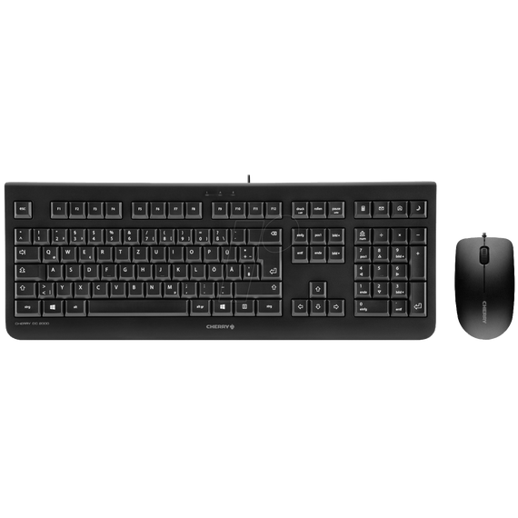 CHERRY DC 2000 - Keyboard and mouse set - USB - Ger | JD-0800DE-2