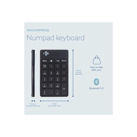 R-Go Numeric keyboard Compact break - Keypad - wire | RGOCONMWLBL