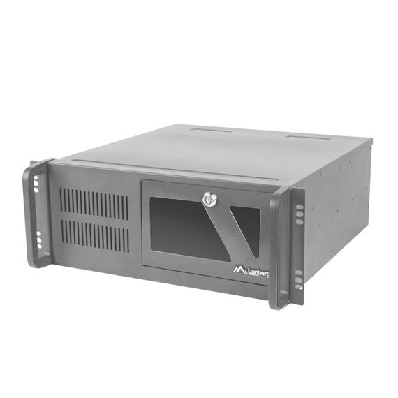 Lanberg SC01-4504-10B - Rack (4U) - Black - 3 fan(s) - HDD - HDD