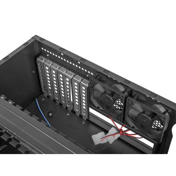 Lanberg SC01-4504-10B - Rack (4U) - Black - 3 fan(s) - HDD - HDD