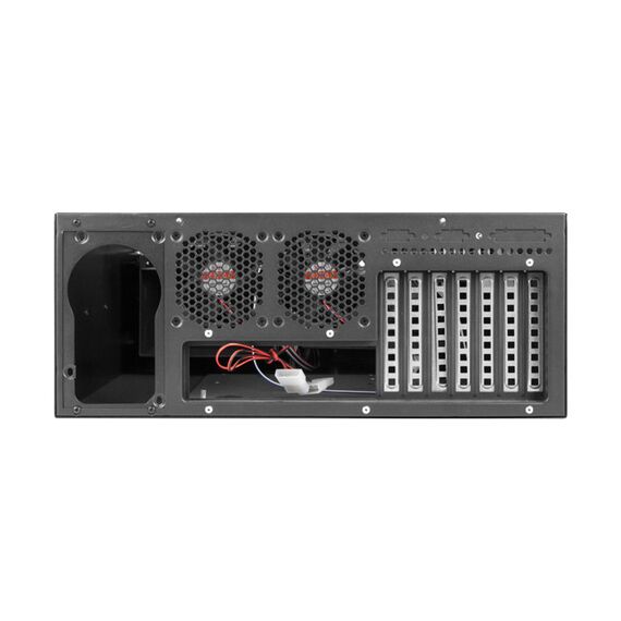 Lanberg SC01-4504-10B - Rack (4U) - Black - 3 fan(s) - HDD - HDD