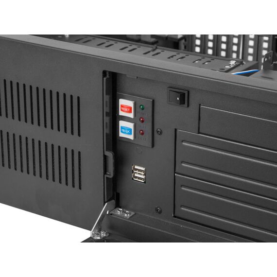 Lanberg SC01-4504-10B - Rack (4U) - Black - 3 fan(s) - HDD - HDD