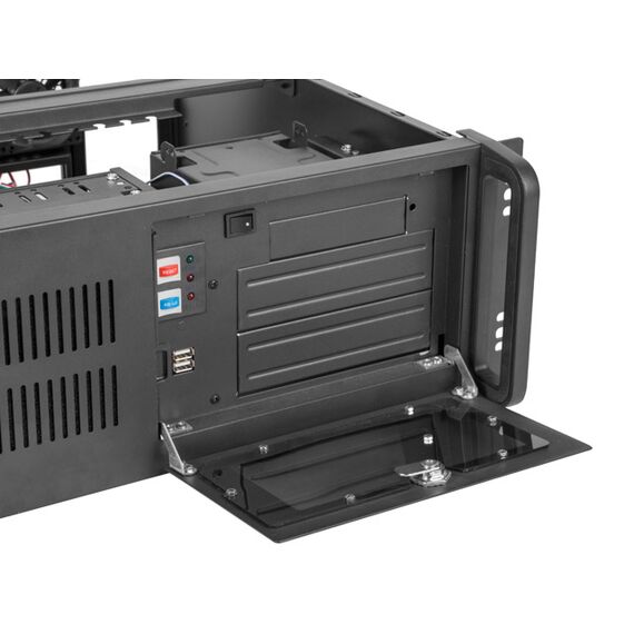 Lanberg SC01-4504-10B - Rack (4U) - Black - 3 fan(s) - HDD - HDD