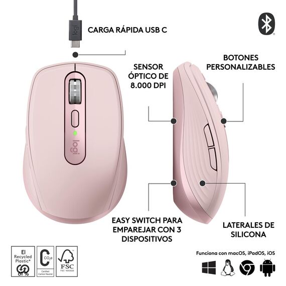 Logitech MX Anywhere 3S - Mouse - optical - 6 button | 910-006931