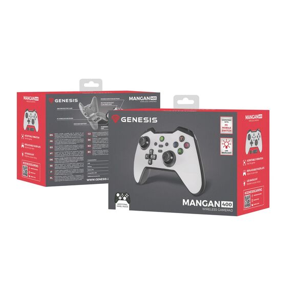 natec Gamepad MANGAN 400 kabelgeb / weiss/schwarz | NJG-2101