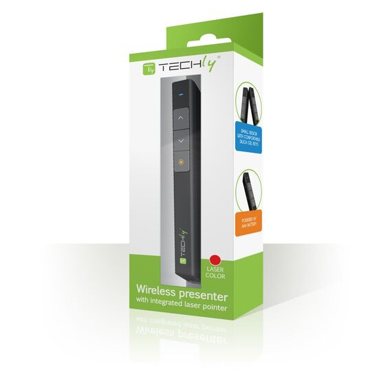 Techly - Presentation remote control - RF - black | ITC-LASER26