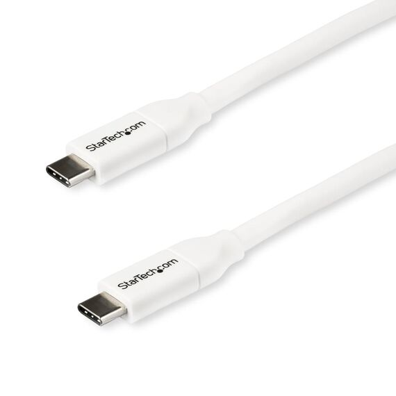 StarTech.com USB C to USB C Cable - 6 ft / 2m - 5A P | USB2C5C2MW