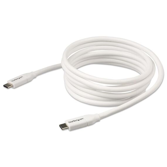 StarTech.com USB C to USB C Cable - 6 ft / 2m - 5A P | USB2C5C2MW