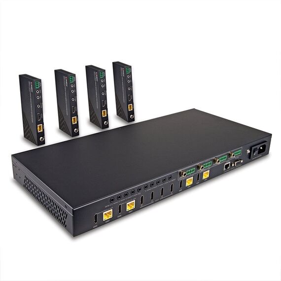 Lindy 150m Cat.6 4x4 HDMI 4K60 HDBaseT Matrix Extender -  | 38345