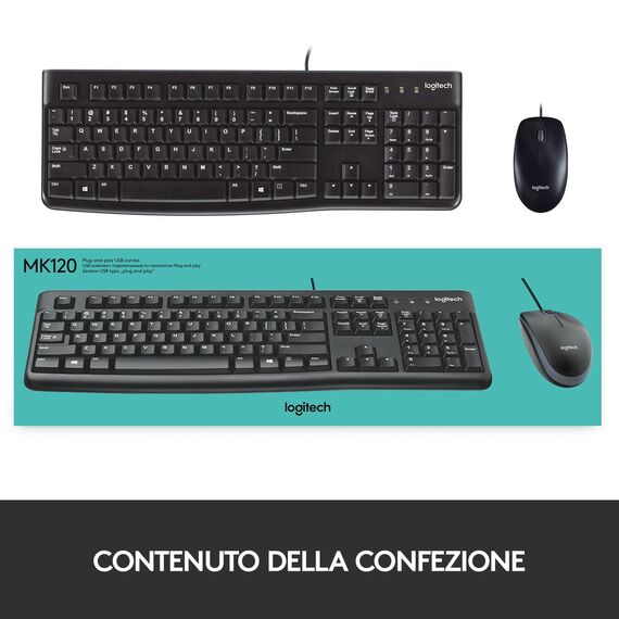 Logitech Desktop MK120 - Keyboard and mouse set - US | 920-002543