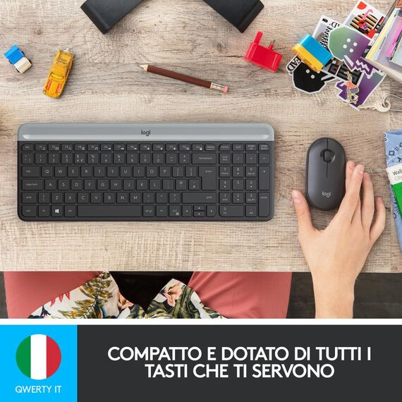 Logitech Slim Wireless Combo MK470 - Keyboard and mo | 920-009196