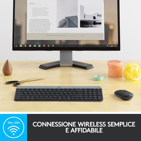 Logitech Slim Wireless Combo MK470 - Keyboard and mo | 920-009196