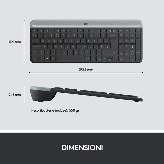 Logitech Slim Wireless Combo MK470 - Keyboard and mo | 920-009196