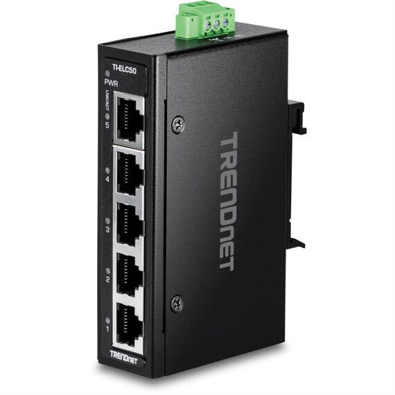 TRENDnet 5-PORT INDUSTRIAL FAST ETHERNET - DIN-RAIL MI | TI-ELC50