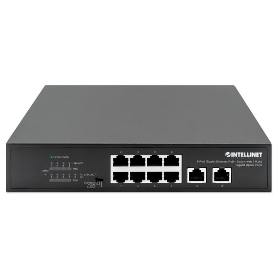 Intellinet 8-Port Gigabit PoE+ Switch 2 RJ45-Ports 120W  | 561402