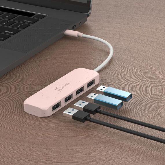 j5create JCH341ER - Hub - eco-friendly, USB-C - 4 x  | JCH341ER-N
