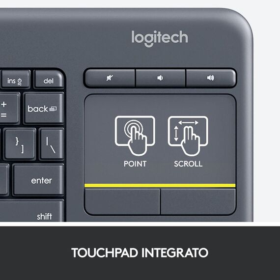 Logitech Wireless Touch Keyboard K400 Plus - Keyboar | 920-007135