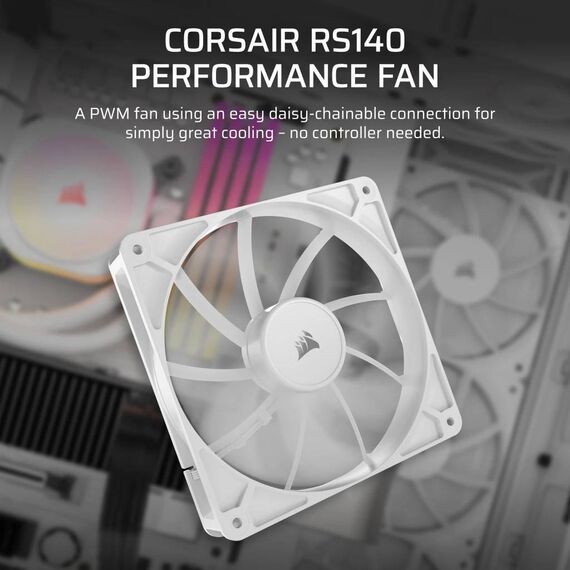 Corsair RS140 140mm PWM Fan - White CO9050194WW