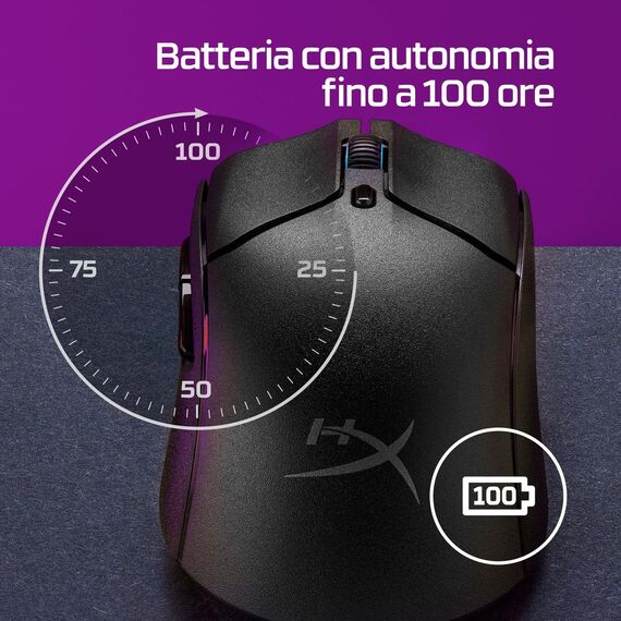 HyperX Pulsefire Haste 2 - Mouse - optical - 6 buttons  | 6N0B0AA