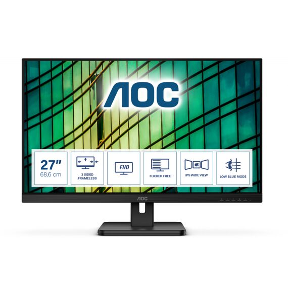 AOC 27E2QAE - LED monitor - 27" - 1920 x 1080 Full HD (1080p) @ 7