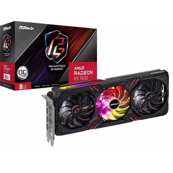 ASRock Phantom Gaming Radeon RX 7600 8GB OC -  | 90-GA4BZZ-00UANF