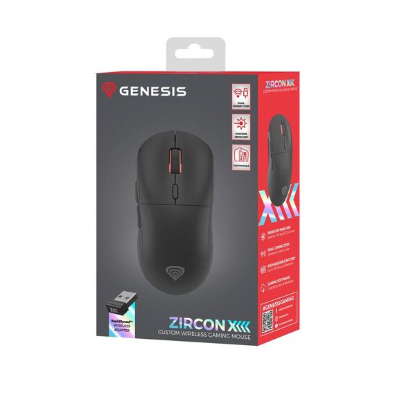 natec Gaming Maus ZIRCON XIII"Custom" kabellos schwarz | NMG-2089