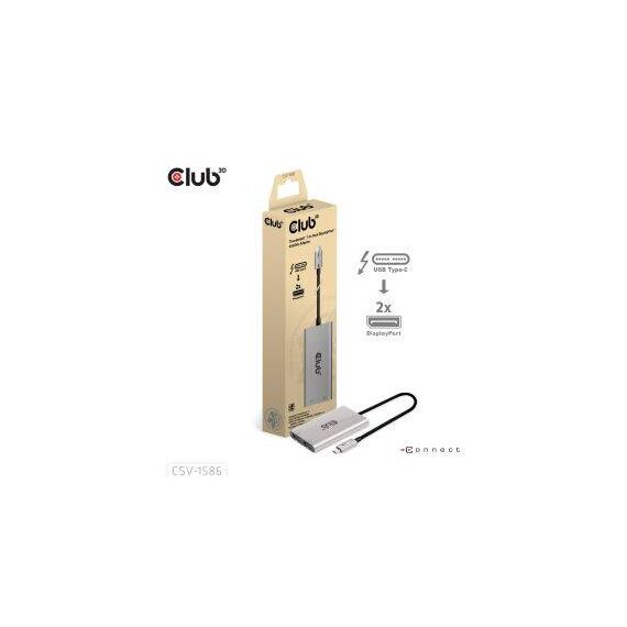 Club Thunderbolt 3 to DisplayPort Dual Monitor 4K60Hz CSV1586