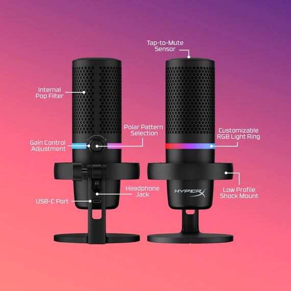 HyperX DuoCast - Microphone - USB - black | 4P5E2AA