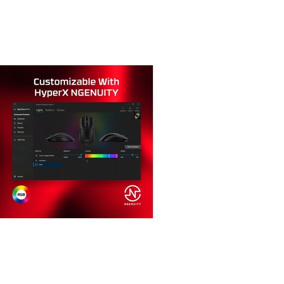 HyperX Pulsefire Haste 2 - Mouse - optical - 6 buttons  | 6N0A7AA