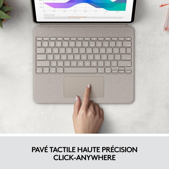 Logitech Combo Touch - Keyboard and folio case - wit | 920-010217