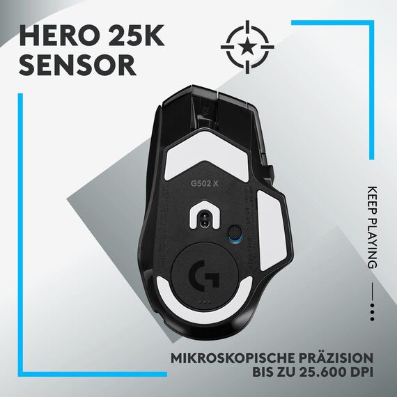 Logitech G G502 X LIGHTSPEED - Mouse - optical - 8 b | 910-006180