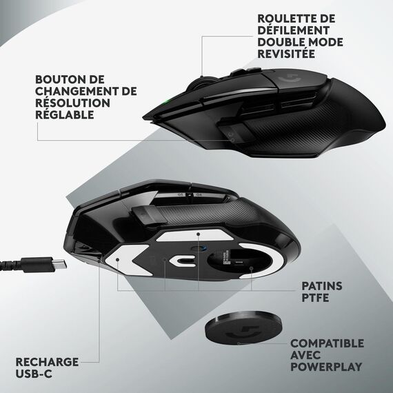 Logitech G G502 X LIGHTSPEED - Mouse - optical - 8 b | 910-006180