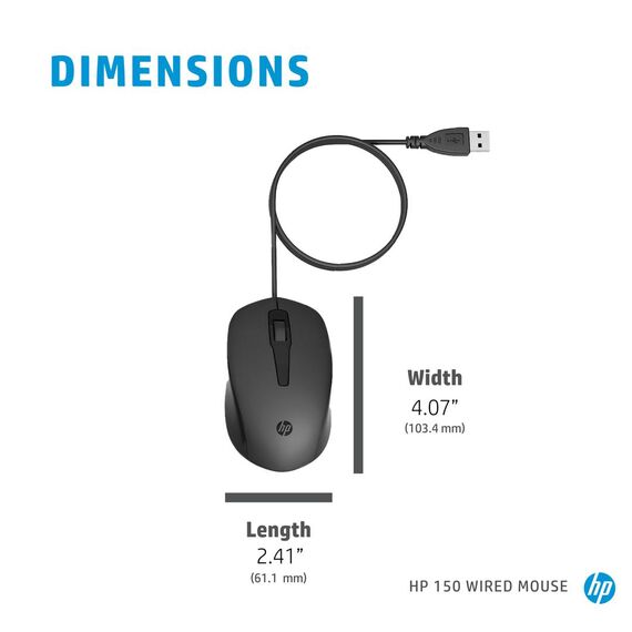 HP 150 - Mouse - right and left-handed - optical -  | 240J6AA#ABB