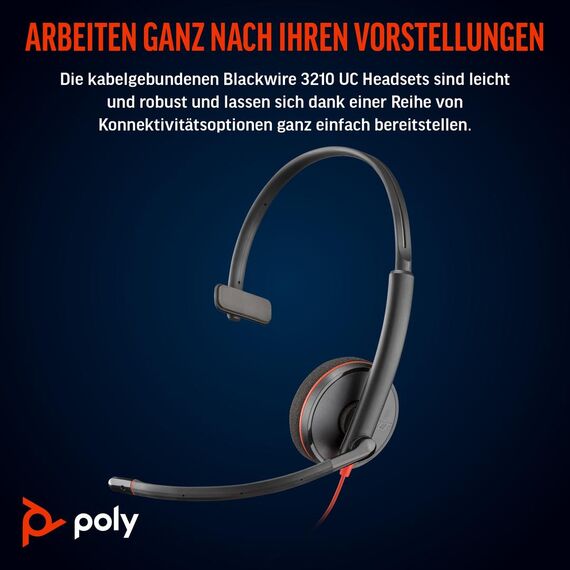 Poly Blackwire 3210 - Blackwire 3200 Series - headset - | 8X2J8A6