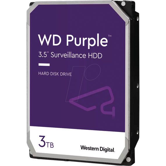 WD Purple WD33PURZ - Hard drive - 3 TB - surveillance - internal
