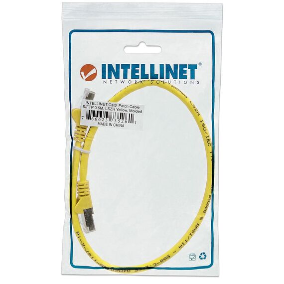 Intellinet Network Patch Cable, Cat6A, 5m, Yellow, Coppe | 350518
