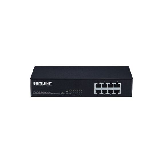 Intellinet 8-Port Fast Ethernet PoE+ Switch, 8 x PoE por | 560764