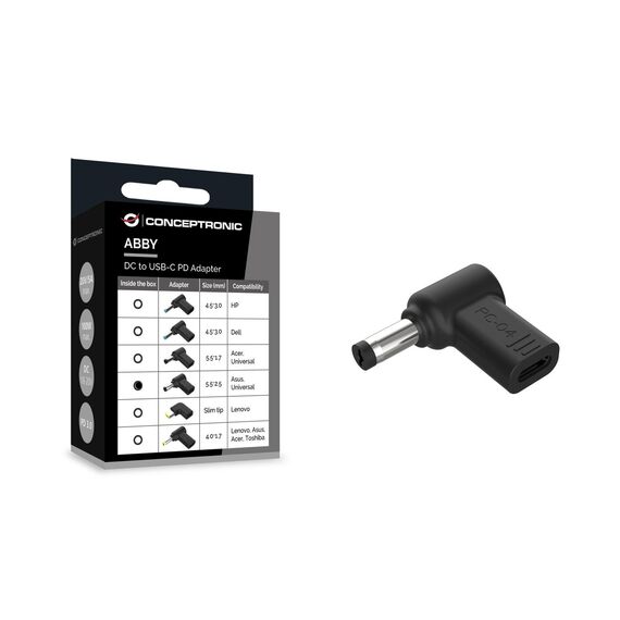 Conceptronic Adapter USB-C -> DC Asus 5.5x2.5mm 18-2 | ABBY15PC04
