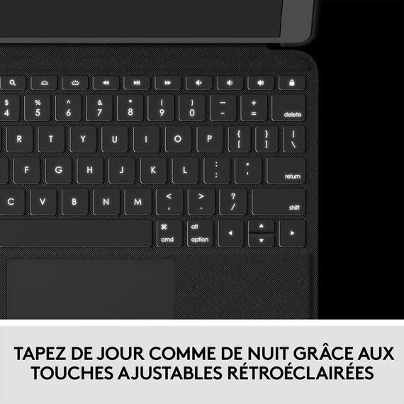 Logitech Folio Touch - Keyboard and folio case - wit | 920-009960