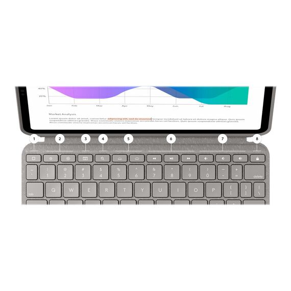 Logitech Combo Touch - Keyboard and folio case - wit | 920-010219