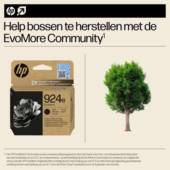 HP 924e EvoMore - Black - original - ink cartridge  | 4K0V0NE#SE1