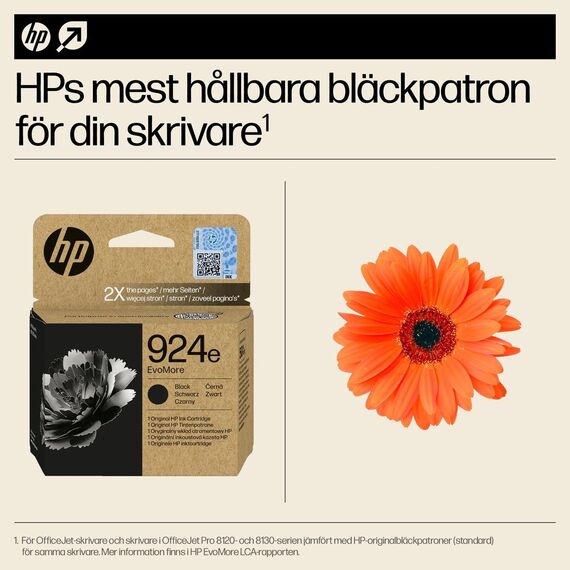 HP 924e EvoMore - Black - original - ink cartridge  | 4K0V0NE#SE1