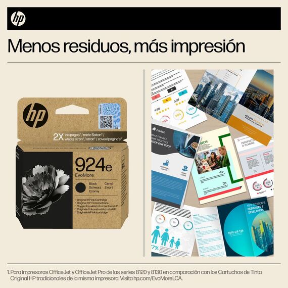 HP 924e EvoMore - Black - original - ink cartridge  | 4K0V0NE#SE1