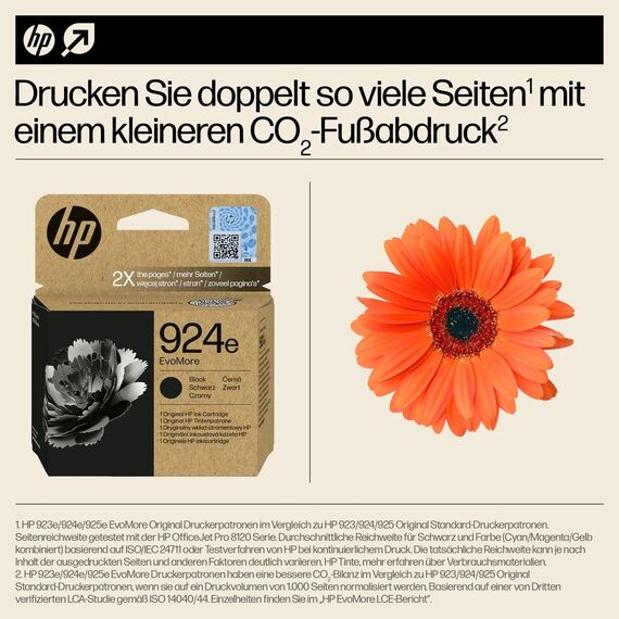 HP 924e EvoMore - Black - original - ink cartridge  | 4K0V0NE#SE1