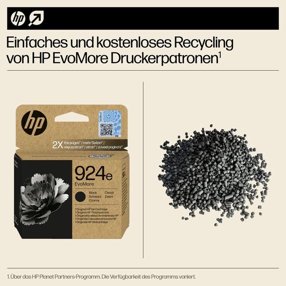 HP 924e EvoMore - Black - original - ink cartridge  | 4K0V0NE#SE1