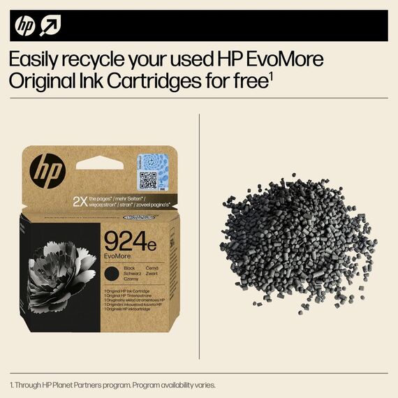 HP 924e EvoMore - Black - original - ink cartridge  | 4K0V0NE#SE1