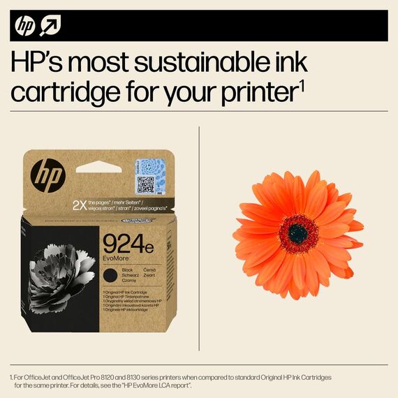 HP 924e EvoMore - Black - original - ink cartridge  | 4K0V0NE#SE1