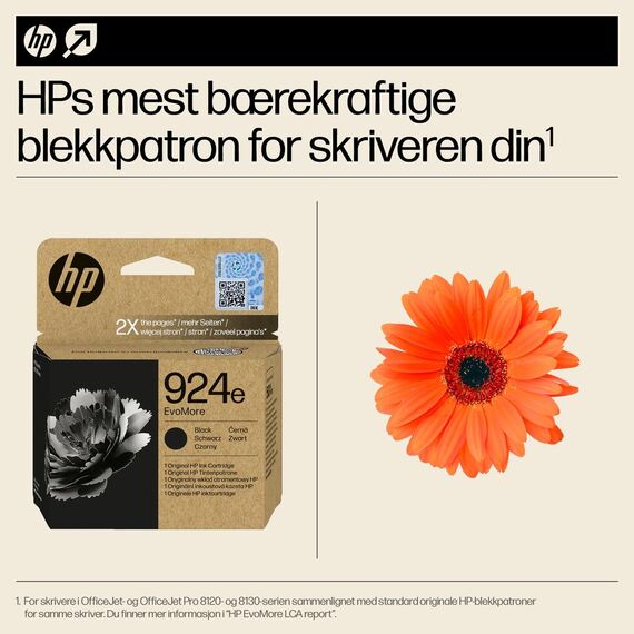 HP 924e EvoMore - Black - original - ink cartridge  | 4K0V0NE#SE1