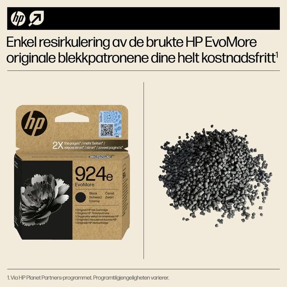 HP 924e EvoMore - Black - original - ink cartridge  | 4K0V0NE#SE1